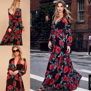 Lulus floral maxi dress size large